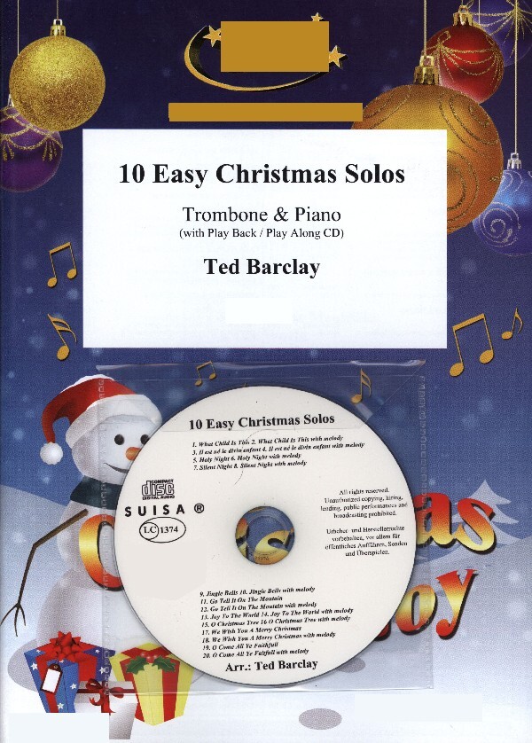 Barclay Ted Easy Christmas Solos F R Posaune Klavier Mitspiel