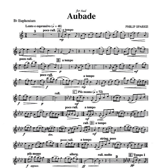 Aubade f r Euphonium Klavier