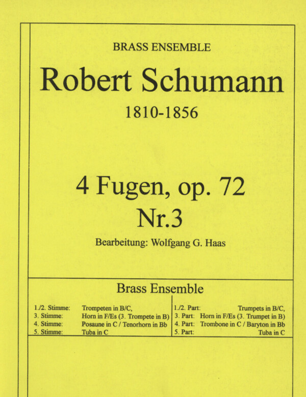 4 Fugen op.72 Nr. 3<br>fr Brass Quintet
