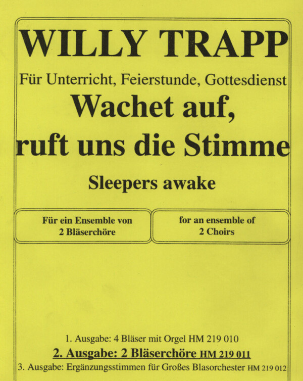 Wachet auf, ruft uns die Stimme - Stimmen komplett<br>fr Brass Octet (doppelchrig)