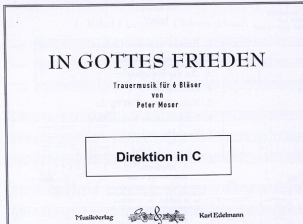In Gottes Frieden - Direktion in C<br>fr Brass Sextet