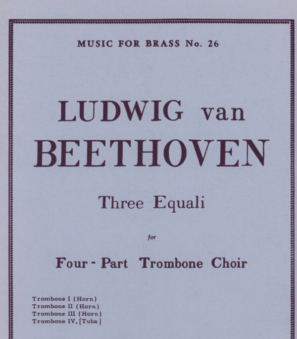 3 Equali<br>fr 3 Hrner (3 Posaunen) + Posaune