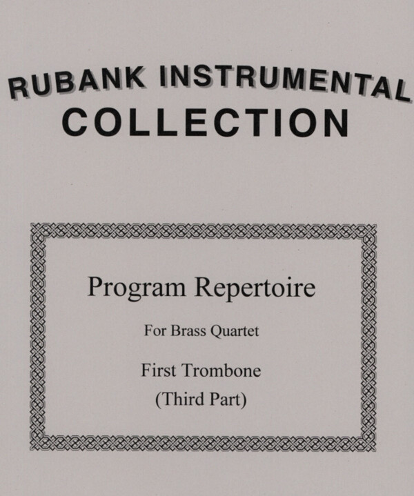 Programm-Repertoire - 3. Stimme (Posaune im Baschlssel)<br>fr 2 Trompeten in B, Horn in  F,  (Posaune) +  Posaune (Tenorhorn)