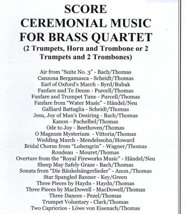 Ceremonial Music - Partitur<br>fr 2 Trompeten in B, Horrn in F (Posaune) + Posaune