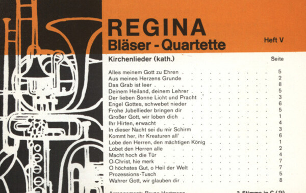 Regina Blser-Quartette Heft 5 - 3. Stimme in C (Posaune/Bariton)<br>fr Blserquartett