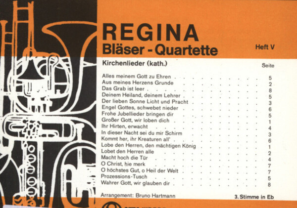 Regina Blser-Quartette Heft 5 - 3. Stimme in Es (Horn/Altsaxophon)<br>fr Blserquartett