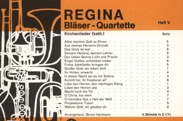 Regina Blser-Quartette Heft 5 - 4. Stimme in C (Posaune/Bariton)<br>fr Blserquartett