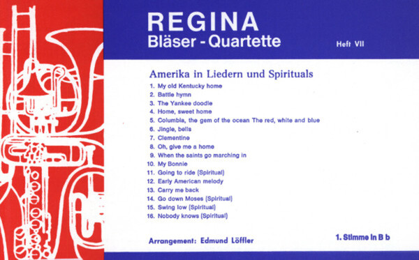 Regina Blser-Quartette Heft 7 - 1. Stimme in B (Trompete/Klarinette)<br>fr Blserquartett
