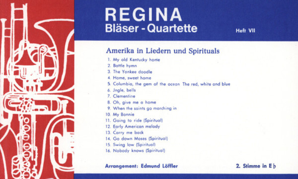 Regina Blser-Quartette Heft 7 - 2. Stimme in Es (Horn/Altsaxophon)<br>fr Blserquartett