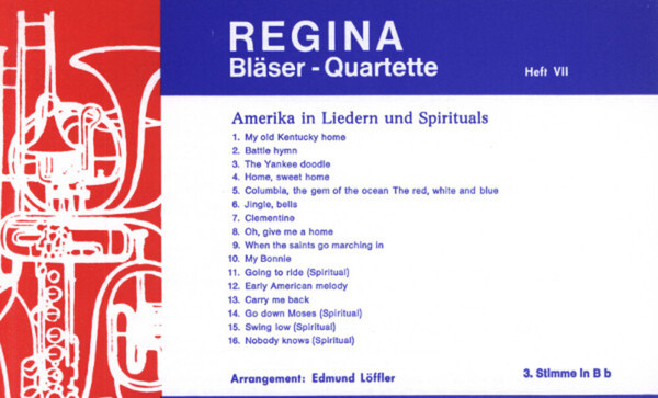 Regina Blser-Quartette Heft 7 - 3. Stimme in B (Tenorhorn)<br>fr Blserquartett
