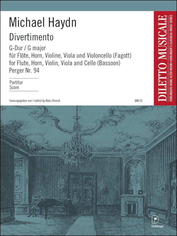 Divertimento G-Dur P.94 - Partitur<br>fr Flte, Horn, Violine, Viola + Violoncello (Fagott)