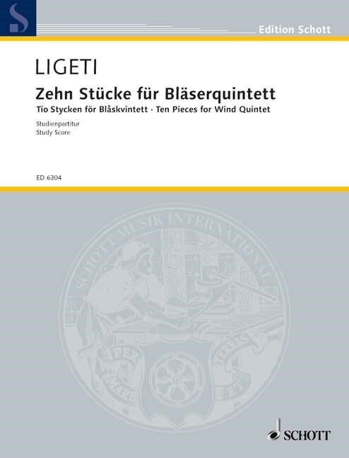 Zehn Stcke - Partitur<br>fr Blserquintett (Flte, Oboe, Klarinette, Horn + Fagott)