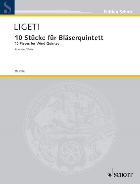 Zehn Stcke - Stimmen<br>fr Blserquintett (Flte, Oboe, Klarinette, Horn + Fagott)