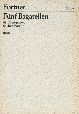 5 Bagatellen - Studienpartitur<br>fr Blserquintett (Flte, Oboe, Klarinette, Horn + Fagott)