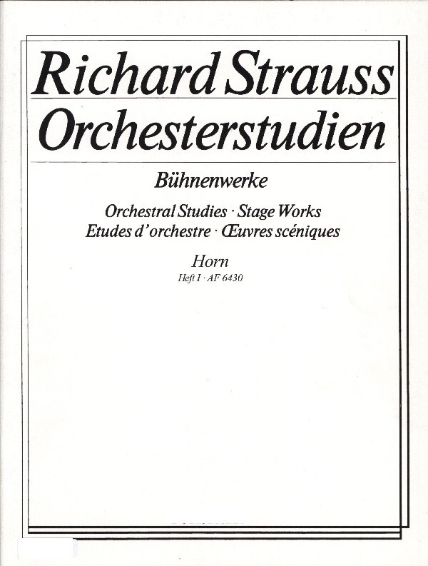 Orchesterstudien aus seinen Bhnenwerken Band 1<br>fr Horn