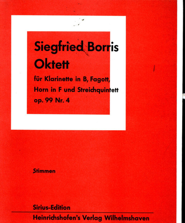 Oktett op.99 Nr.4 - Stimmen<br>fr Klarinette, Horn, Fagott, 2 Violinen, Viola, Cello + Kontraba