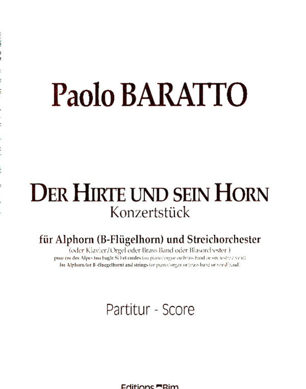 Hirte und sein Horn - Partitur<br>fr Alphorn in Ges + Streicher