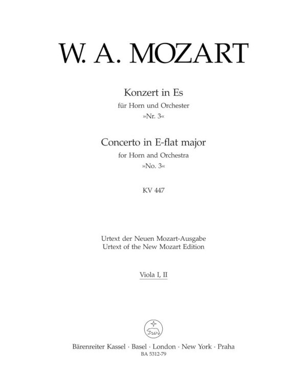 Konzert Es-Dur KV 447 - Viola (Mindestbestellmenge: 2)<br>fr Horn + Orchester