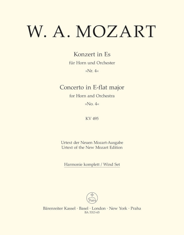 Konzert Es-Dur KV 495 - Harmonie komplett<br>fr Horn + Orchester