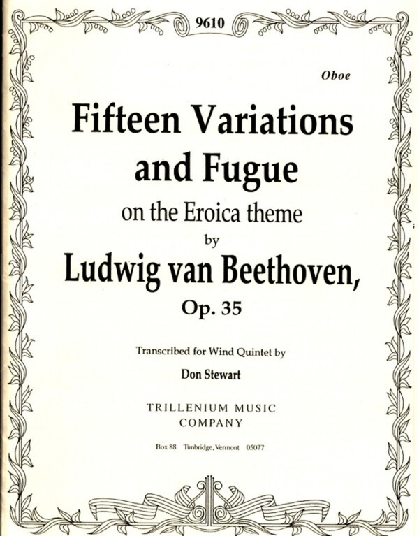 15 Variationen und Fuge op. 35 - Stimmen<br>fr Blserquintett (Flte, Oboe, Klarinette, Horn + Fagott)