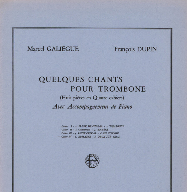 Quelques Chants Band IV<br>fr Posaune + Klavier