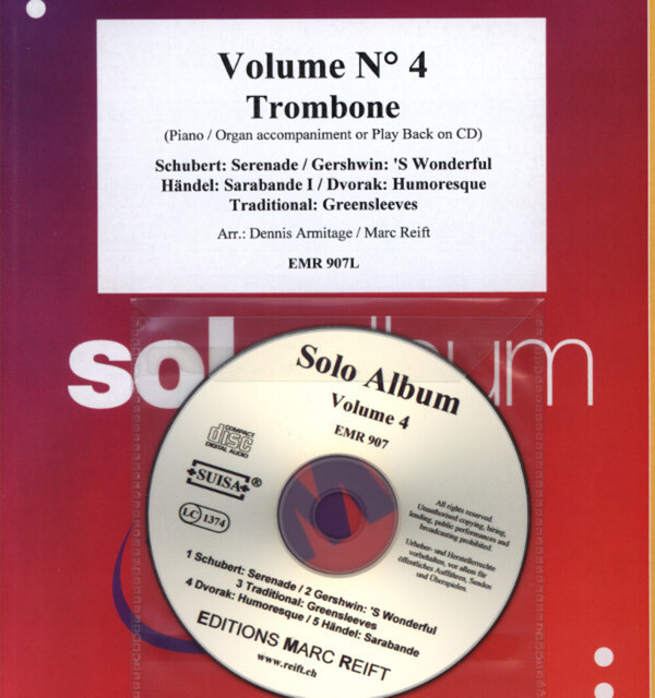 Solo Album Band 4<br>fr Posaune + Klavier (Orgel) + Mitspiel-CD
