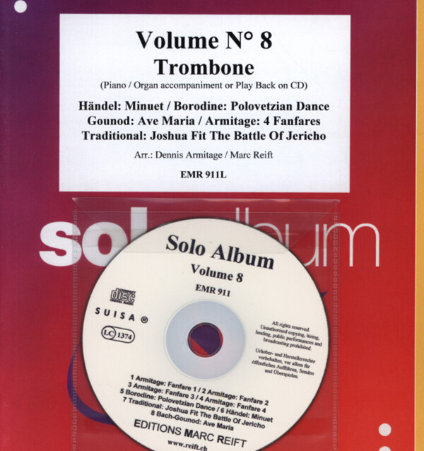 Solo Album Band 8<br>fr Posaune + Klavier (Orgel) + Mitspiel-CD