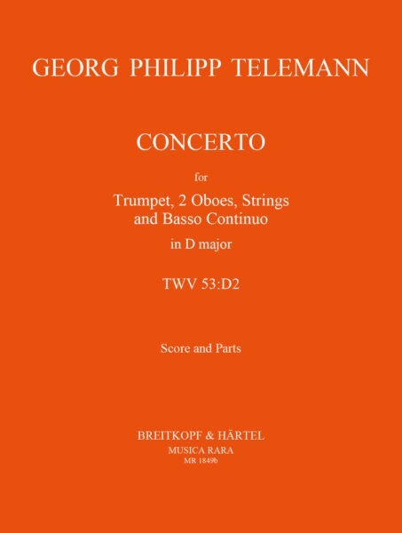 Concerto Nr. 3 in D fr Trompete, 2 Oboen, Streicher + B.c.<br>