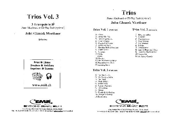 Trios Vol.1<br>fr 3 Trompeten + Klavier/Keyboard ad lib. (Mitspiel-CD ad lib.)