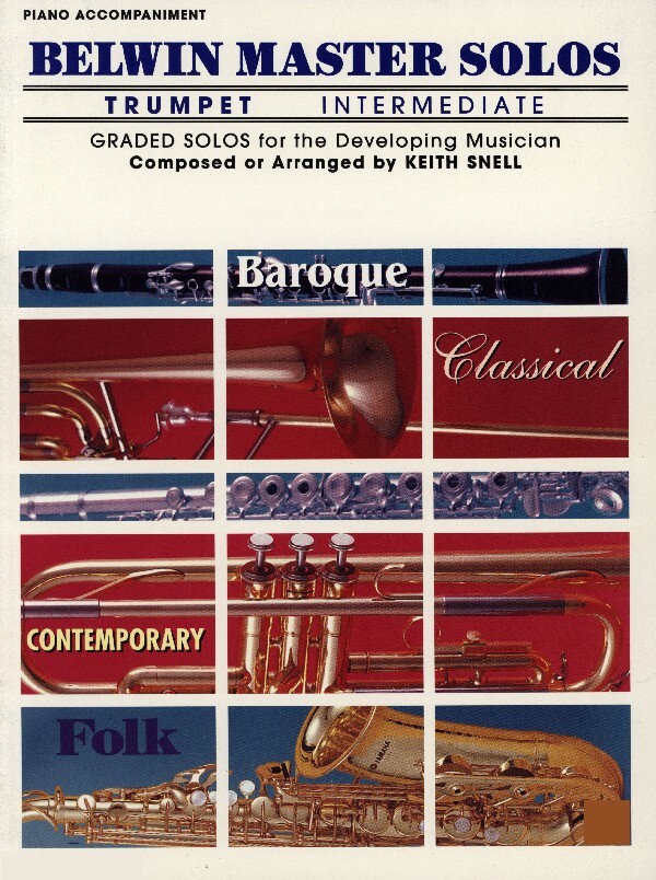 Belwin Master Solos Band 1, Intermediate - Klavier-Stimme<br>fr Trompete + Klavier