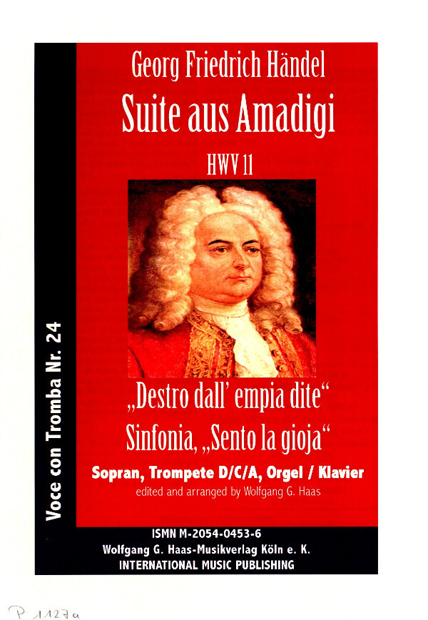 Suite aus Amadigi HWV 11<br>fr Sopran (Tenor), Trompete in D/C/A + Orgel (Klavier)