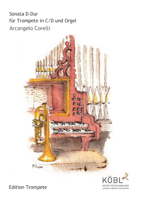 Sonate D-Dur (Originaltonart)<br>fr Trompete in D und Orgel
