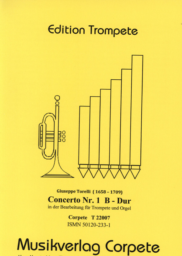 Concerto Nr. 1 - Ausgabe in B-Dur (transponiert)<br>f�r Trompete in B/C und Orgel