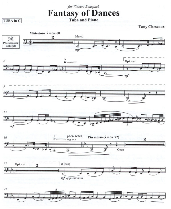 Fantasy of Dances<br>f�r Tuba + Klavier