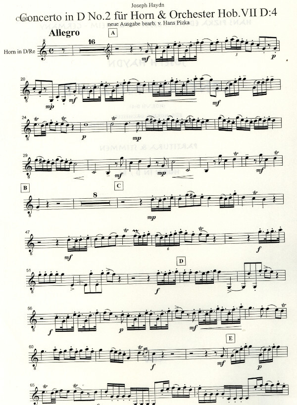 Concerto No. 2 in D fr Horn und Orchester<br>nur Stimmen komplett