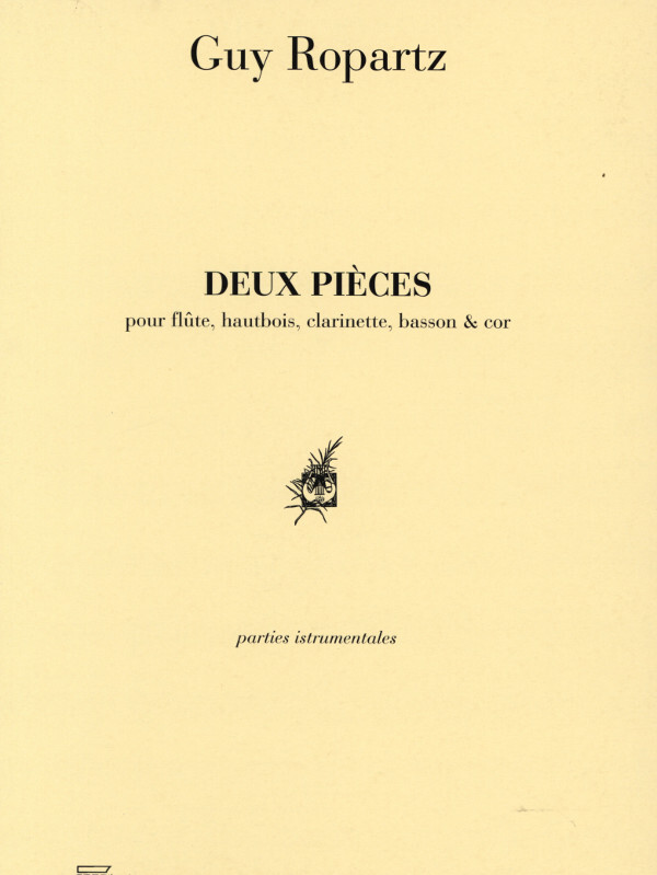 Deux Pieces - nur Stimmen!!!<br>fr Blserquintett (Flte, Obe, Klarinette in B, Horn in F, Fagott)