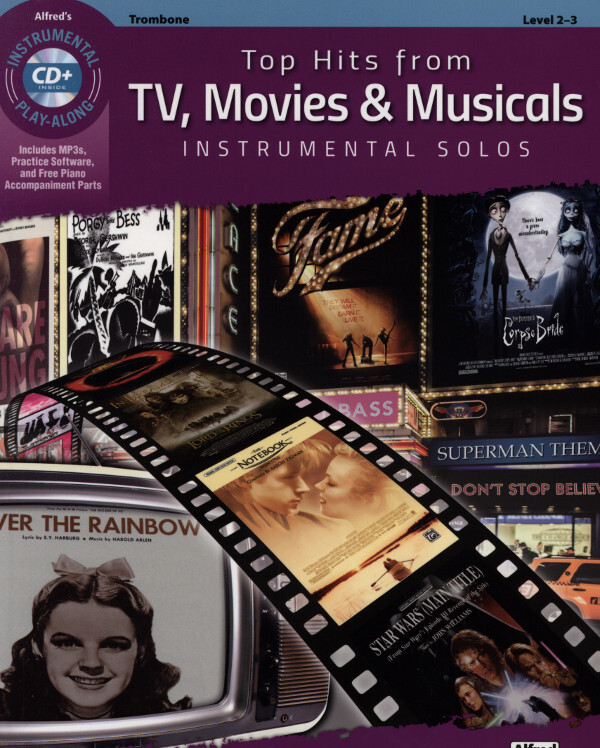 Top Hits from TV, Movies & Musicals Instrumental Solos<br>fr Posaune solo + Mitspiel-CD (PDF Files zum Ausdrucken)