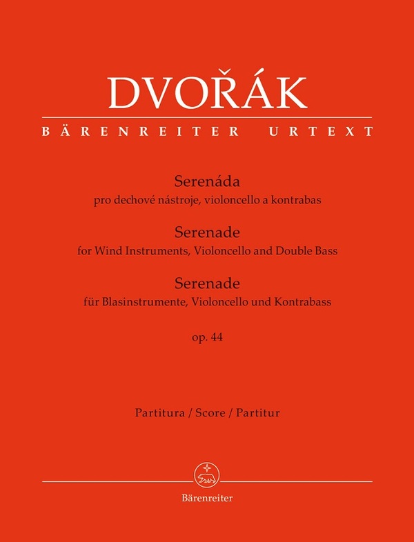 Serenade in d-Moll op. 44 - Partitur<br>fr Blasinstrumente +  Cello und Kontrabas