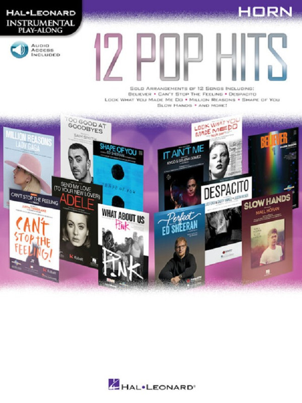 12 Pop Hits<br>Horn Solo + Audio Access Online
