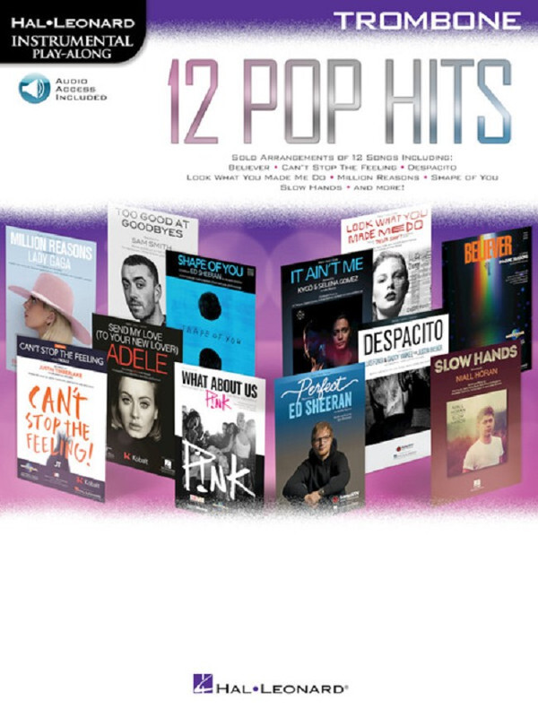 12 Pop Hits fr Posaune Solo mit Audio Access Online<br>