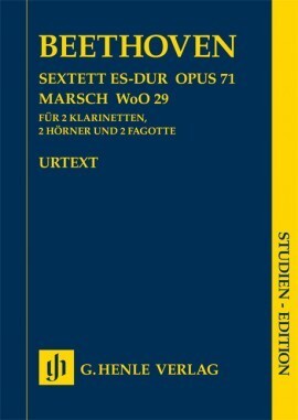 Sextett Es-Dur op.71  und  Marsch WoO29<br>fr 2 Klarinetten, 2 Fagott und 2 Hrner - Studienpartitur