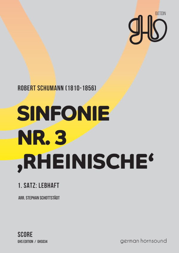 Erster Satz Lebhaft aus der Sinfonie Nr. 3 (Die Rheinische)<br>fr 4 Hrner - 4 horns