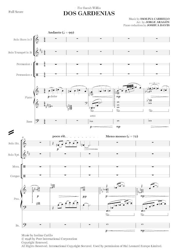 Dos Gardenias - Chamber Version aus Mozart y Mambo Collection