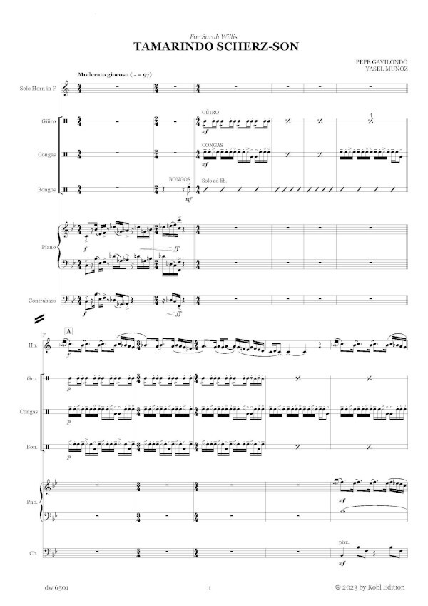 Cuban Dances Chamber Version