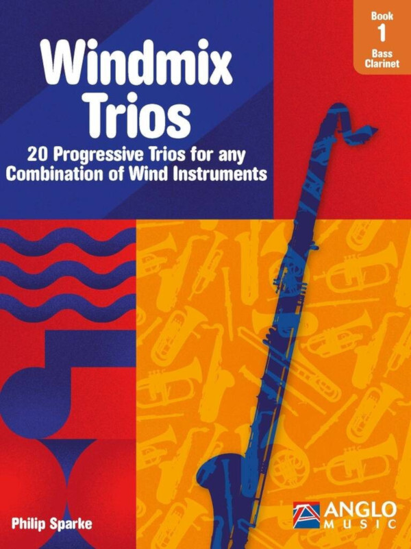 Windmix Trios Book 1- Bass Clarinet<br>20 Progressive Trios for any Combination of Wind Instruments