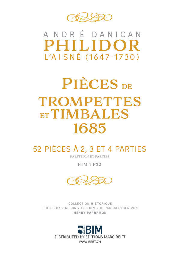 Pi�ces de Trompettes et Timbales<br>52 pi�ces � 2, 3 et 4 parties