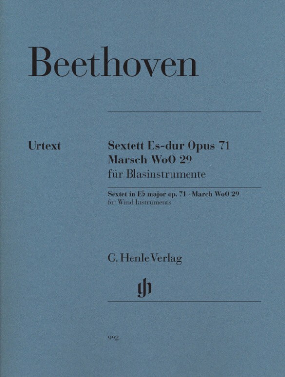 Sextett Es-Dur op.71  und  Marsch WoO29<br>fr 2 Klarinetten, 2 Fagott und 2 Hrner - Stimmen